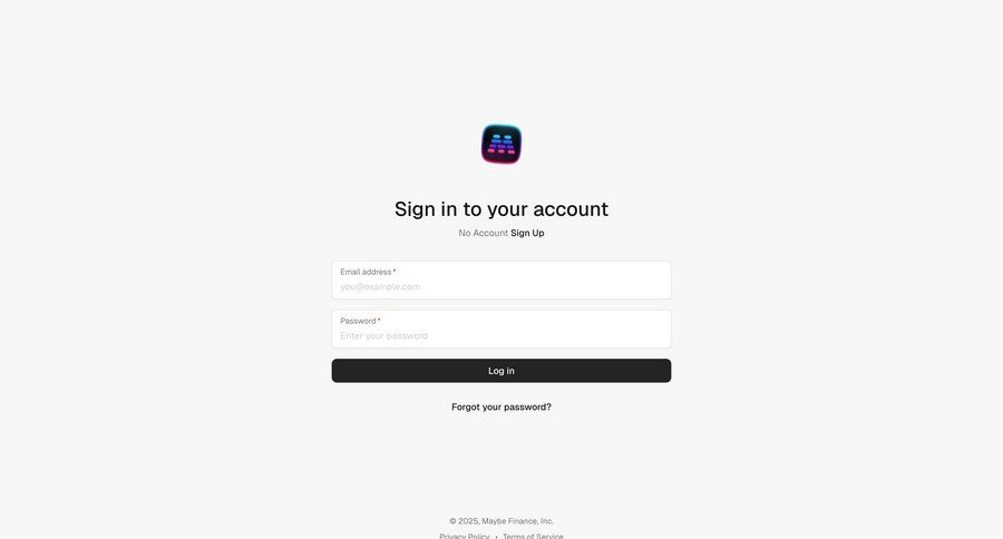 Maybe Finance screen example