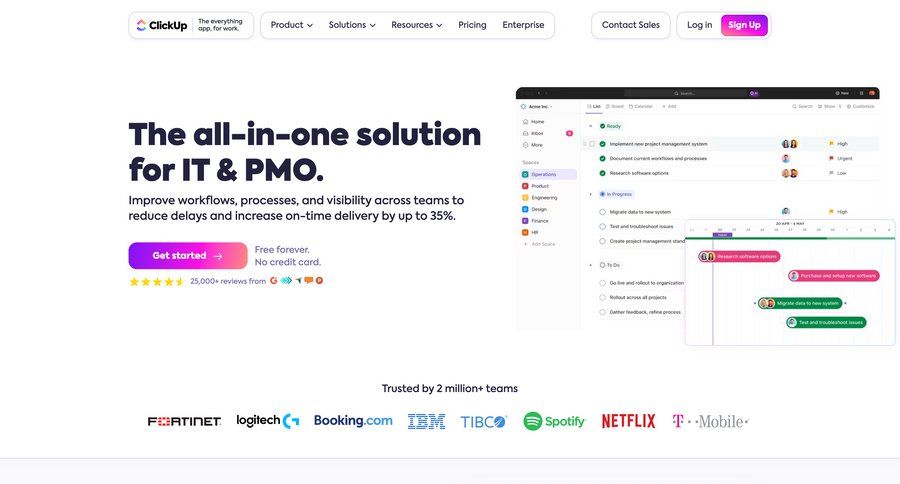 ClickUp
			 conditional logic manage links features management features marketing website design timeline ui filter ui search results ui affiliate program comment mode ui page example