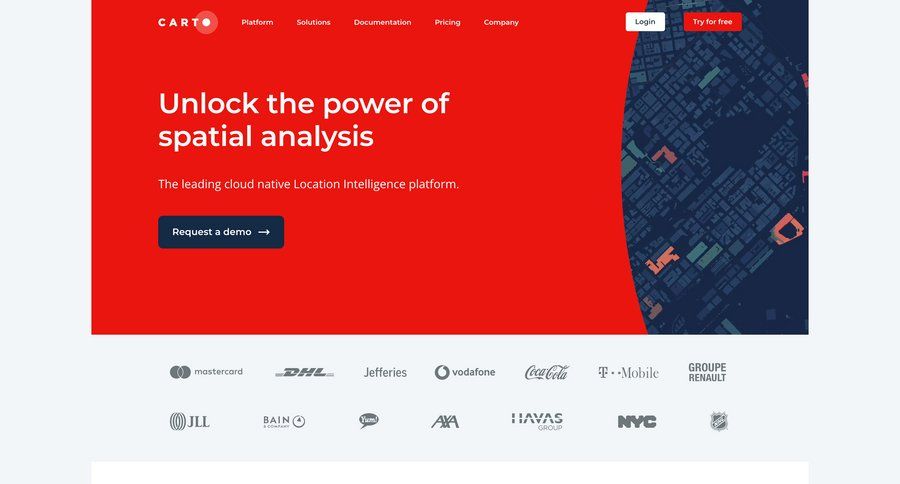 Carto
			 maps location map world map ui page example