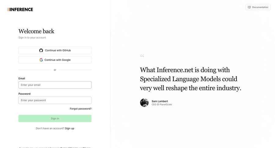 Inference
				signin ui page example