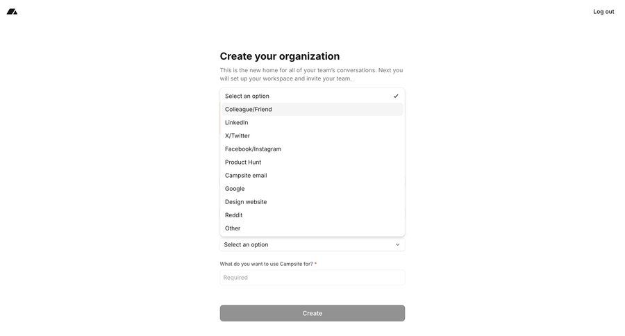 Campsite
				create page example