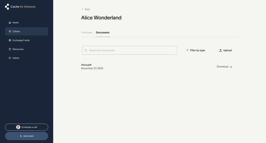Cache
			 document management document list ui page example