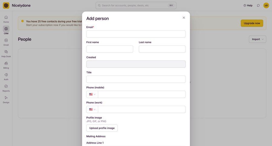 Outseta
			 user management onboarding form data entry create ui page example