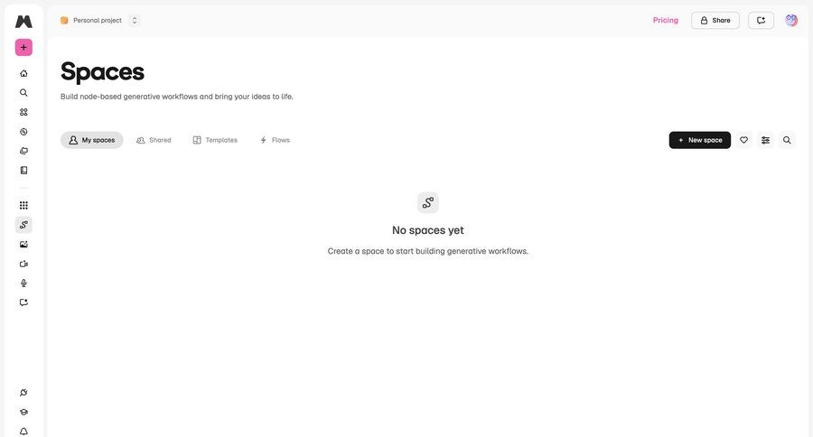 Magnific
			settings empty state list collection project management node based editor ui page example