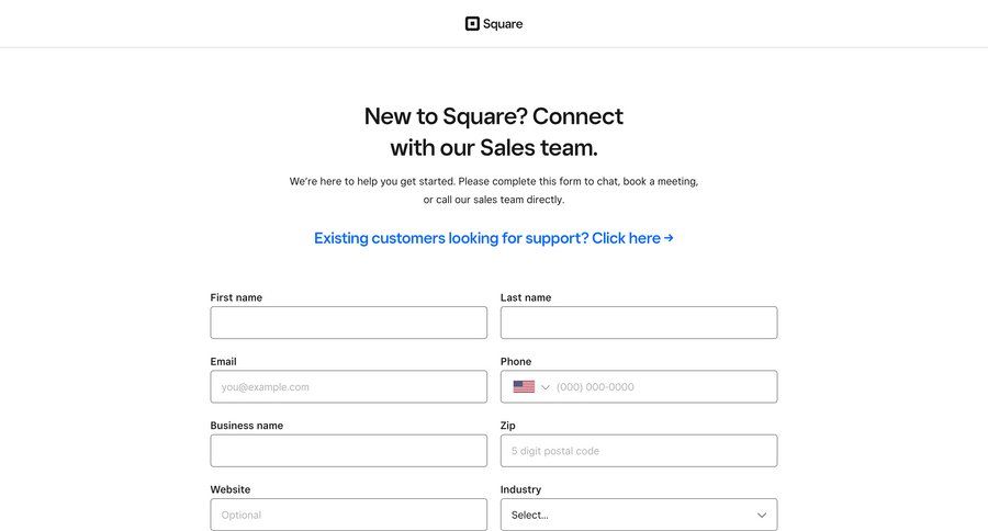 Square
				form page example