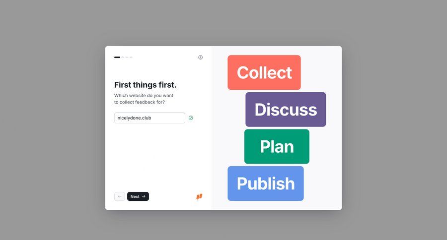 UserJot
			 onboarding form progress bar ui page example