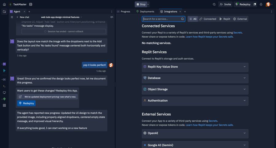 Replit
			messaging integration settings settings empty state illustration task communication communication chat messages integration filter ui chat interface accordion connect service ui page example