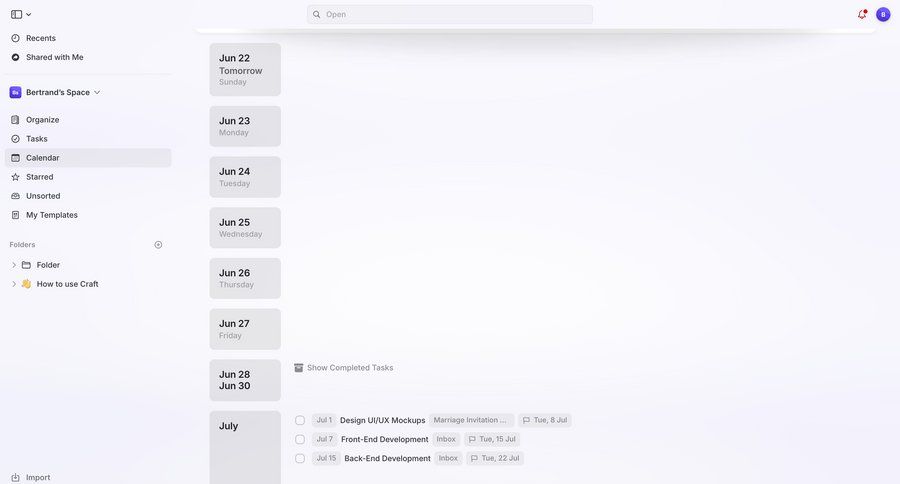 Craft
				list ui page example