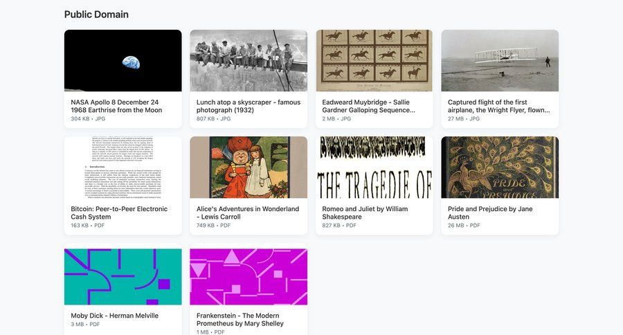 Fabric
				gallery ui page example
