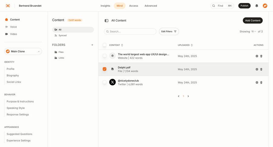 Delphi
			 content management knowledge management document list ui page example