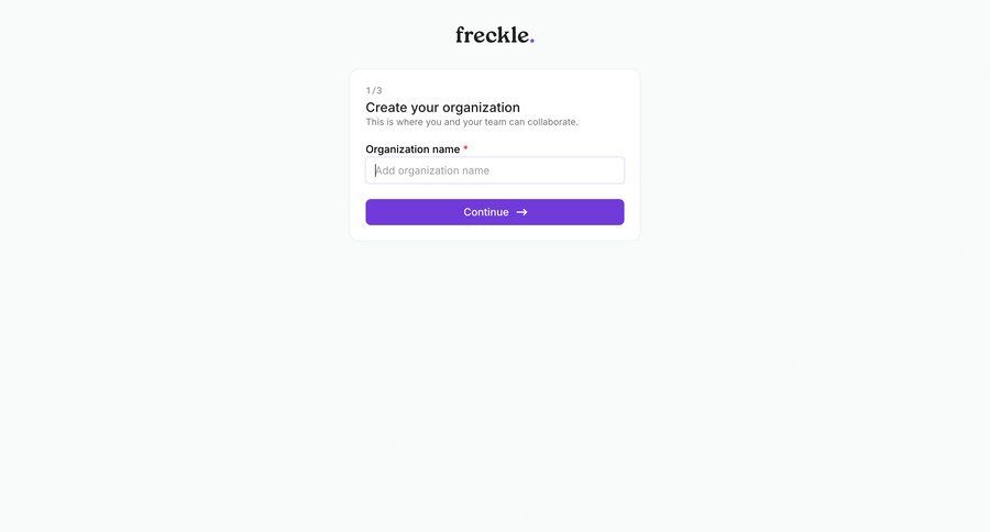 Freckle
			 modal screen collaboration onboarding form account creation full screen modal create ui page example