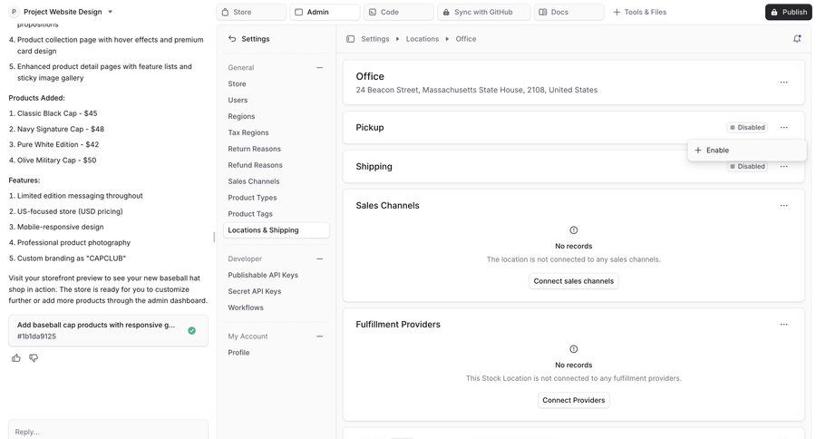 Bloom
			settings list billing settings ai chat ui page example