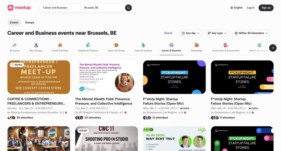 Meetup
				list ui page example