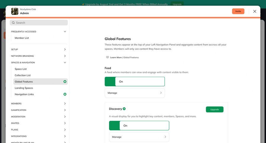 Mighty
			 configuration settings sidebar navigation sidebar controls ui page example