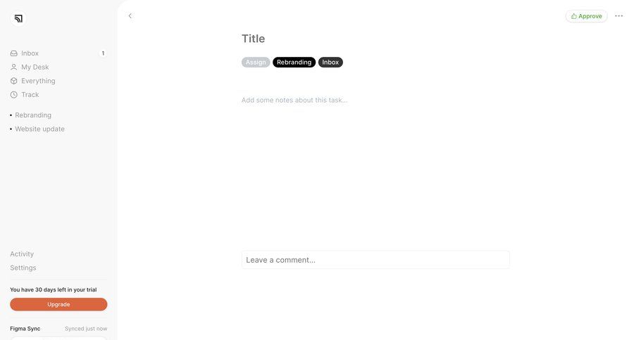 Marathon
			 task management collaboration sidebar navigation project management project tracking sidebar product details item details approval workflow ui page example