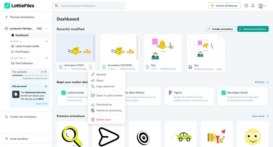 Lottie
			 team collaboration dashboard sidebar navigation grid design file management project organization dashboard notification sidebar alert personal space menu progress bar modern toast notification ui page example