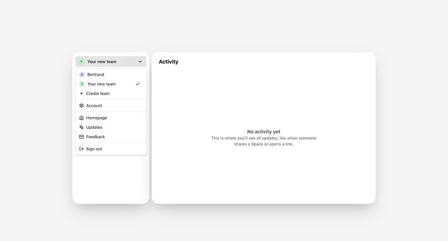 Shuttle
			 team collaboration dashboard sidebar navigation project management account management onboarding account setup content discovery sidebar menu collaborators group members recent activity social feed newsfeed activity stream ui page example