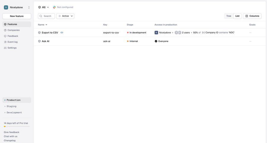 Reflag
			settings create list upgrade your account dashboard dropdown filters table ui page example