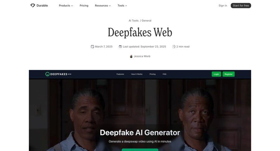 Durable
			 article ui page example