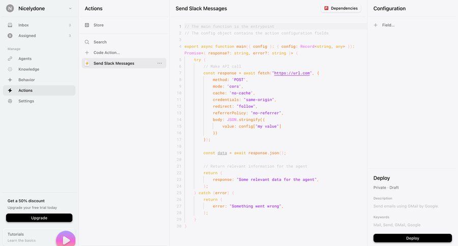 Lemni
			 configuration sidebar navigation automation editor code editing send invitation wysiwyg call intelligence sidebar ui page example