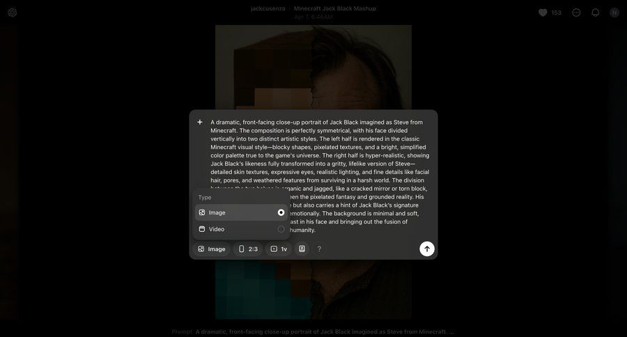 Sora
			 settings video editor color palette call intelligence create generate suggestion ui page example