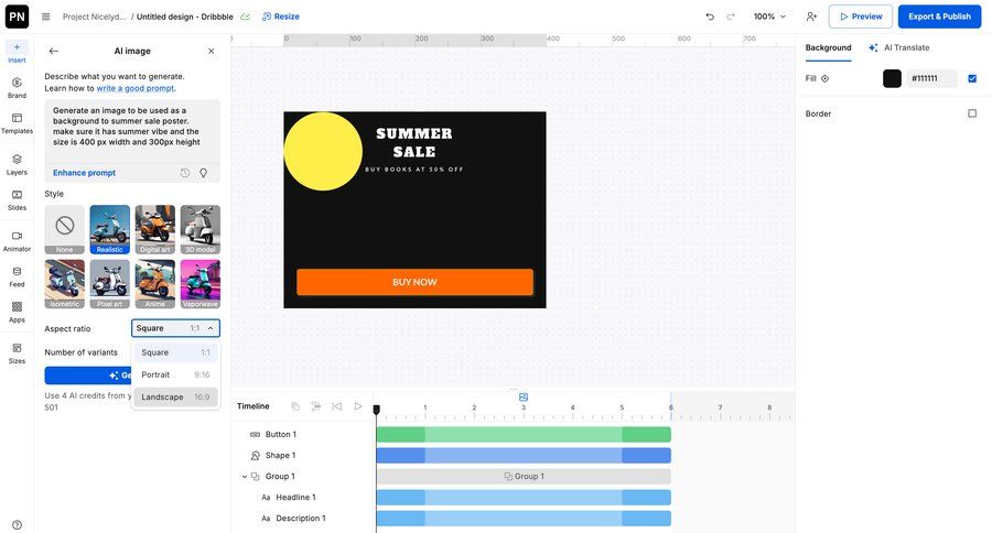 Creatopy
			 artificial intelligence form design ui page example