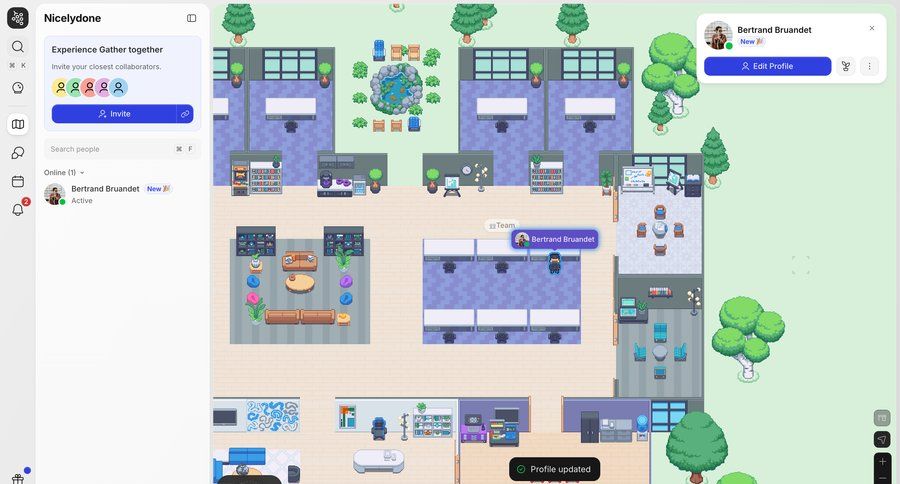 Gather
				profile ui page example