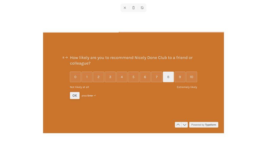 Typeform
				referral & invite your friends ui page example