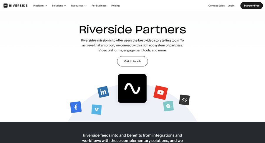 Riverside
				landing page ui page example