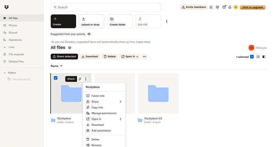 Dropbox
			list bulk actions collaboration sidebar navigation delete file management file organization folder management file list screen document list bulk import bulk delete bulk edit bulk upload bulk archive bulk move user permissions call to action sidebar create menu upload documents download progress bar ui page example