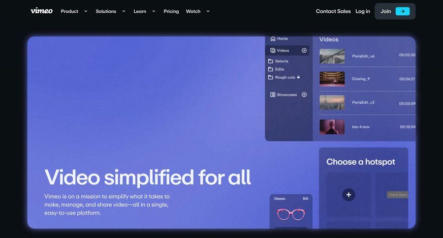 Vimeo
				about & company mission ui page example