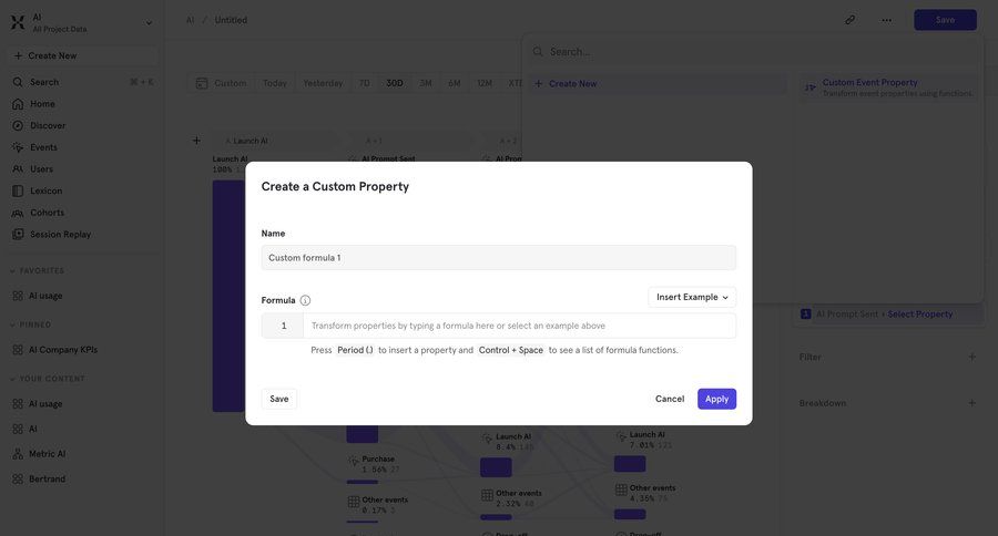 Mixpanel
			 keyboard shortcuts analytics dashboard ui page example