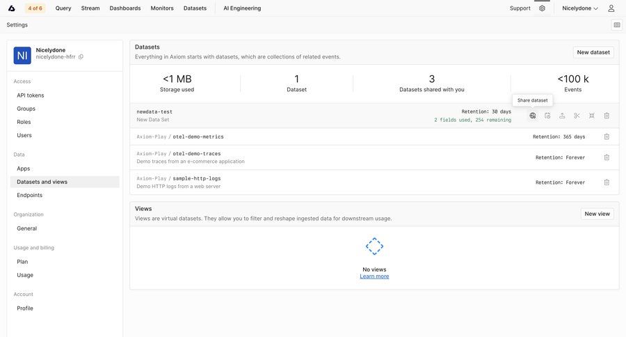 Axiom
			 data management empty state illustration ui page example