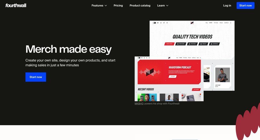 Fourthwall
				signup ui page example