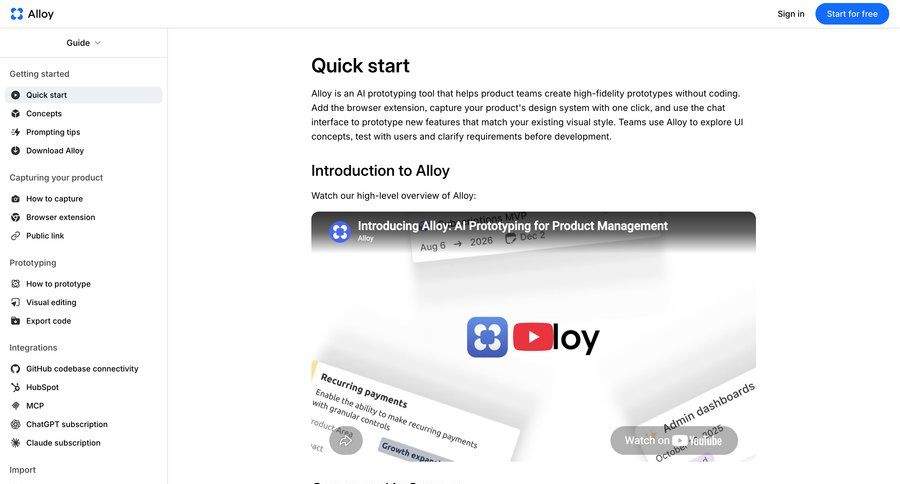 Alloy
				guide ui page example