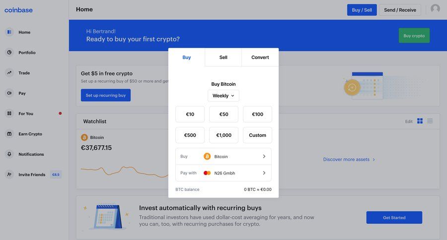 Coinbase
			 dashboard sidebar navigation account setup finance fintech modal finance sidebar modern ui page example