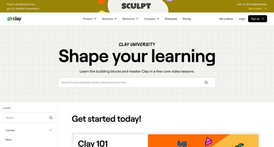 Clay
				product page ui page example
