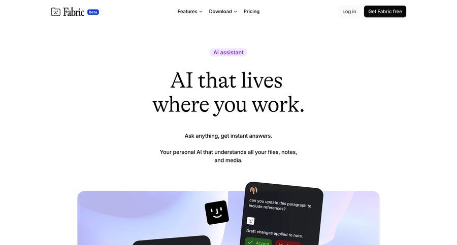 Fabric
			 ai chat ui page example