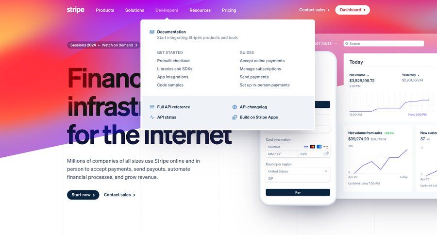 Stripe
			    ux ui design