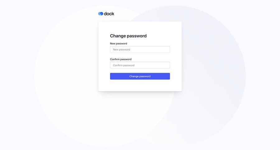 Dock
			 account management form user settings user account minimalist design security change password password update b2b saas ui page example