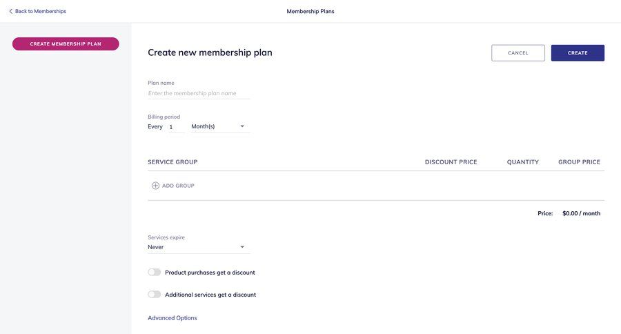 Mangomint
			 configuration onboarding form form layout create fitness ui page example
