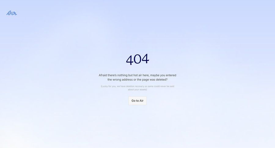 Air
				404 ui page example