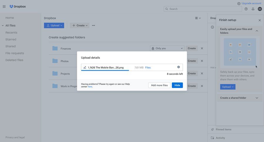 Dropbox
			                ux ui design