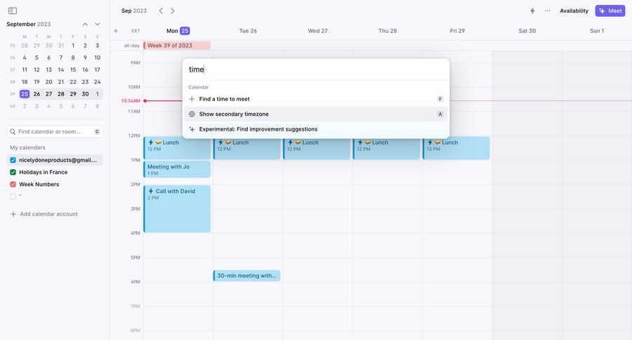 Rise
			 modal screen sidebar navigation grid scheduling an event scheduling meetings calendar events calendar screen sidebar menu timezone selector time management ui page example