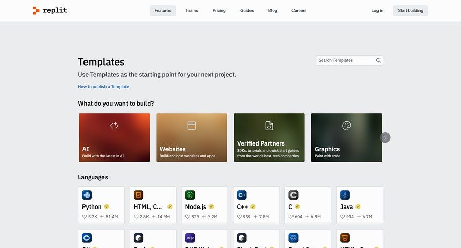 Replit
			templates free templates alternatives quick keys blog templates global search ui page example