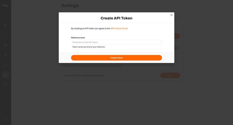 Lingo
			 settings sidebar navigation form account setup authentication integration setup ui page example
