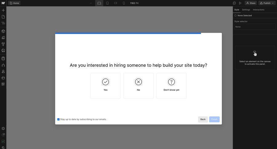 Webflow
			  ux ui design