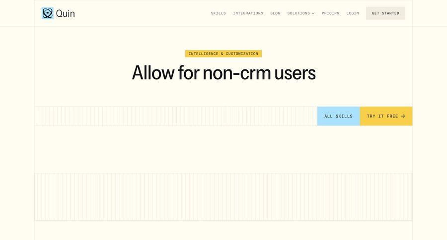 Quin
				use cases ui page example