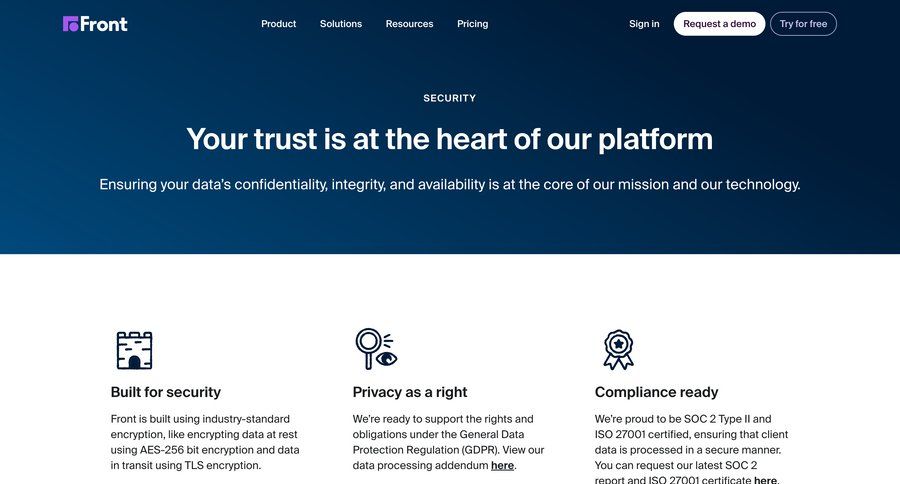 Front
			security security customer stories download report data grid ui page example