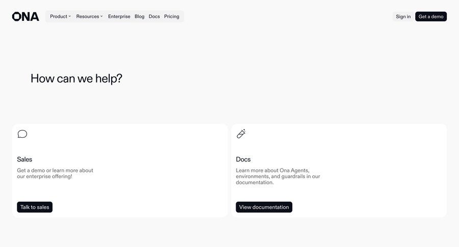 Ona
				contact ui page example